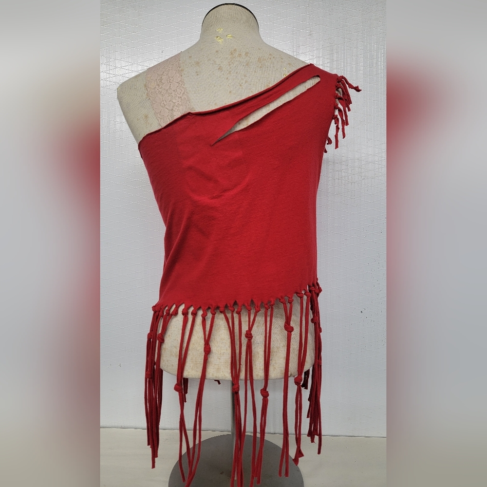 Waikiki Hawaii Surfing Fringe Tank Top Upcycled - Picture 2 of 9